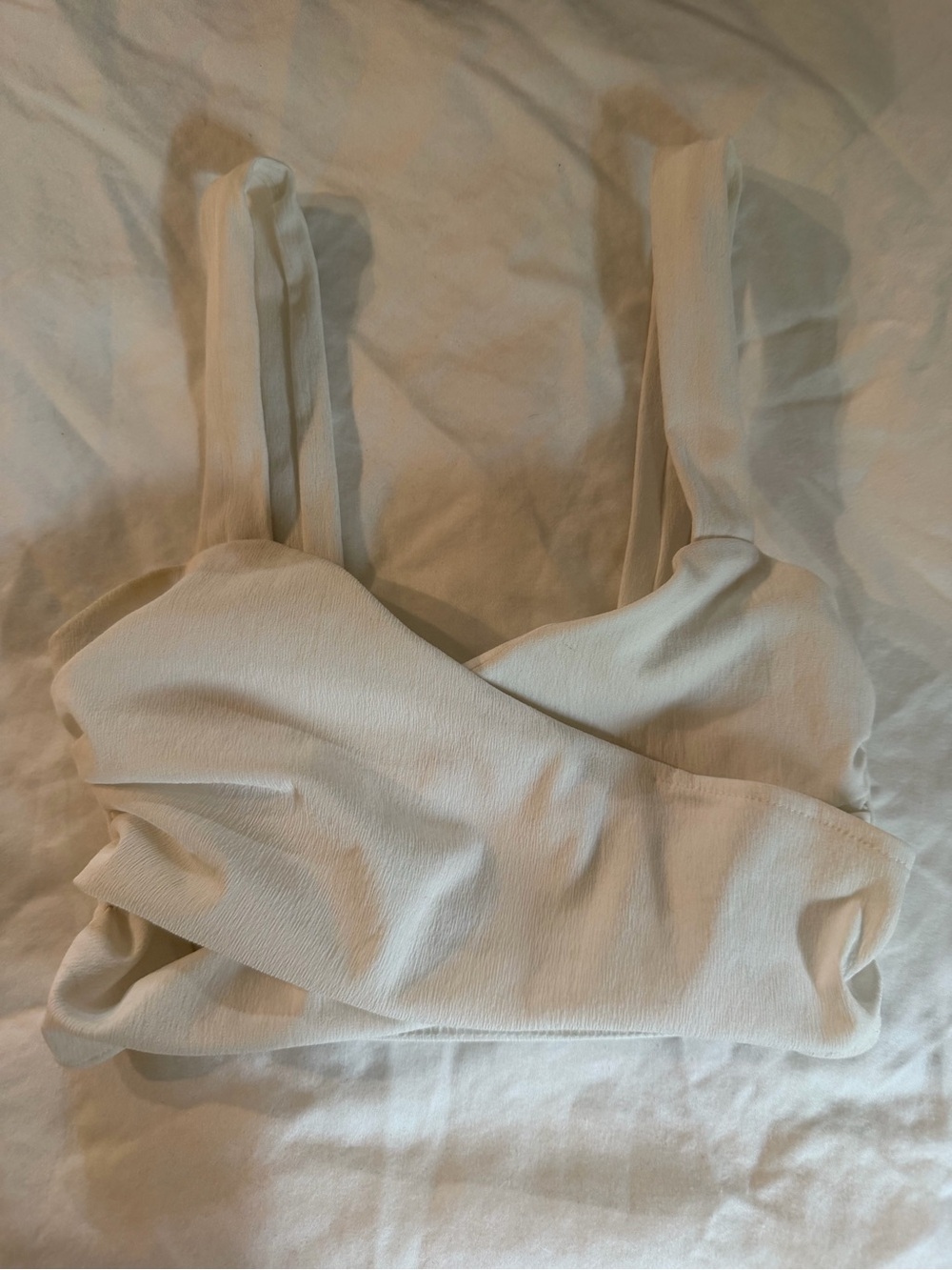 Zara Cream Satin-Look Tank Top